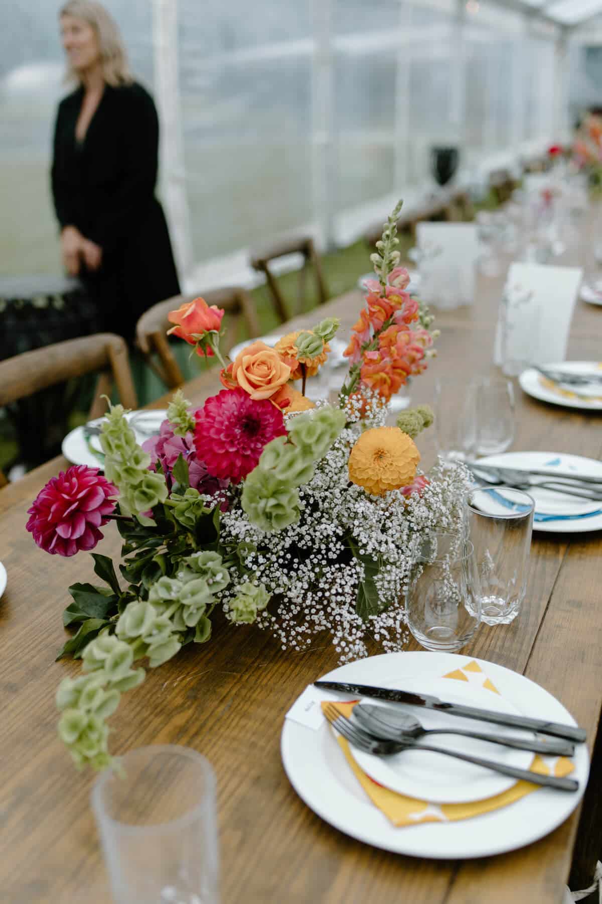 Floral arrangement on a table
