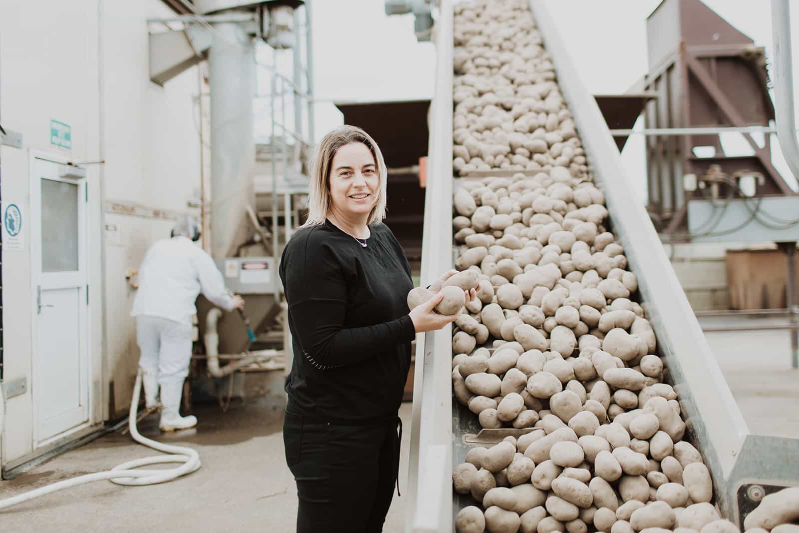 “I never thought I’d be here, making potato chips. Every day is learning. Every day is so different. Dad’s great, I ring him lots, and I’ve learnt so much from so many people in the business,” Charlotte says.