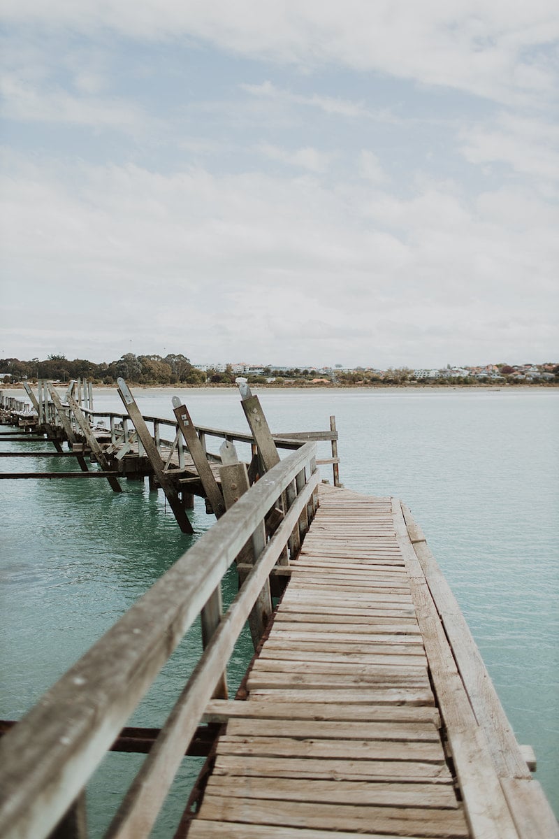 The wharf by Timaru Port.