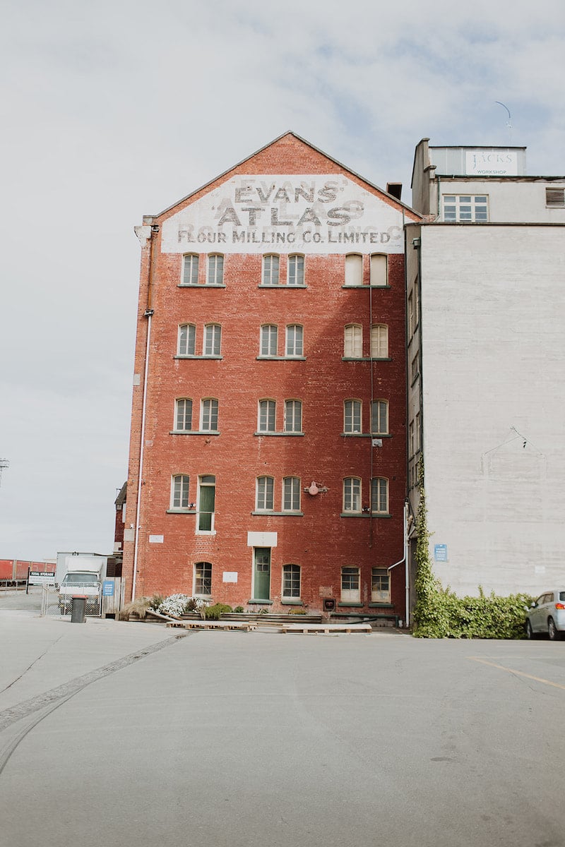 The former Evans Atlas Flourmill Company Limited Building, dating back to 1888. It is one of the buildings on the Central Timaru Heritage Walk.