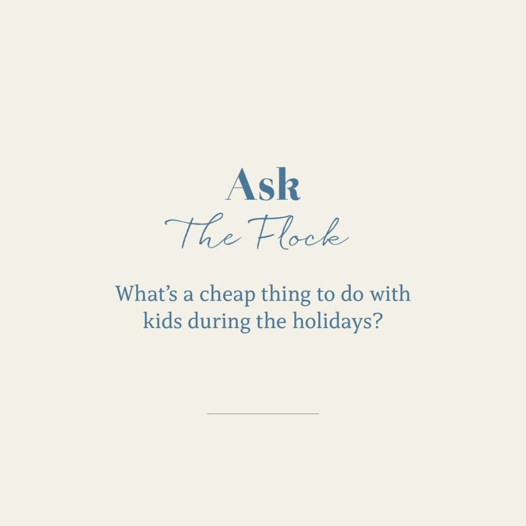 What's a cheap thing to do with the kids during the holidays?