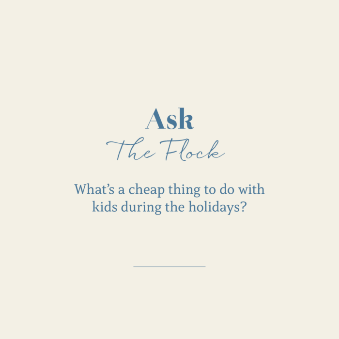 What's a cheap thing to do with the kids during the holidays?