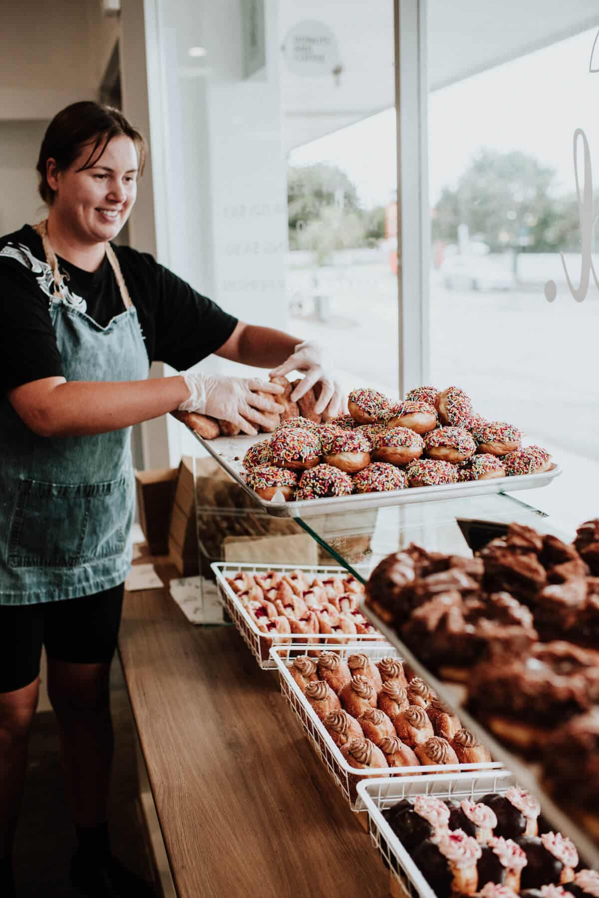 Donut shop window