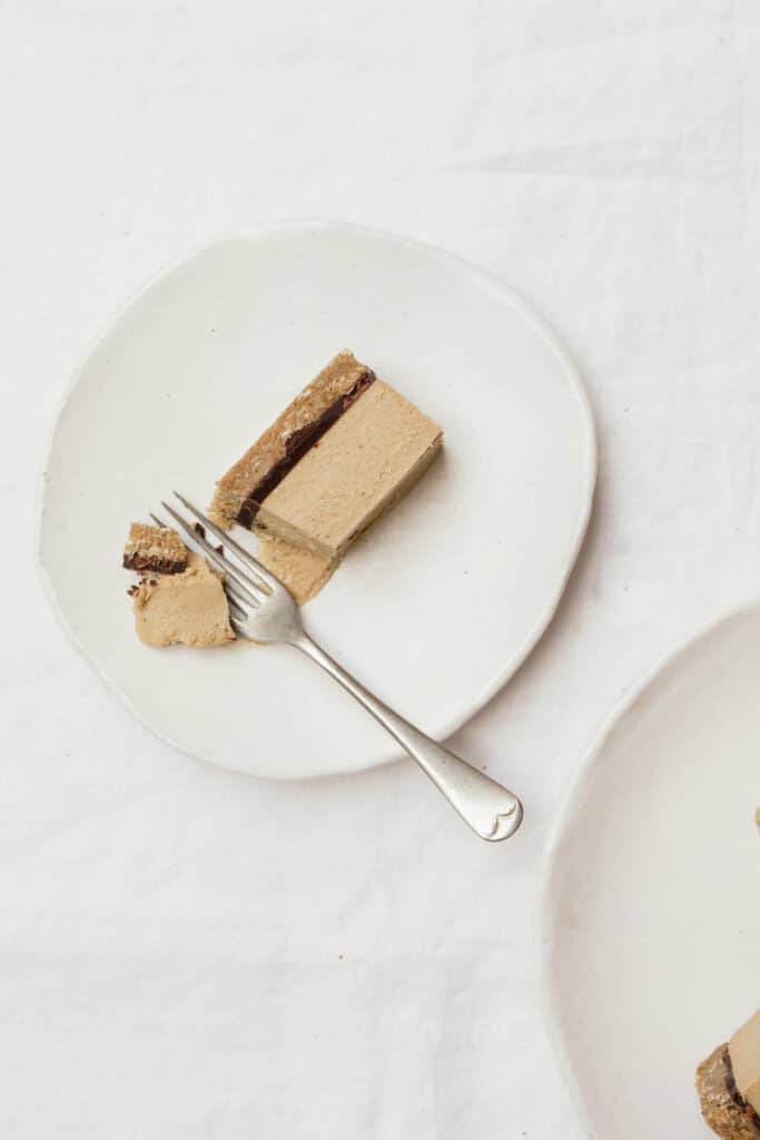 Banoffee bar on a plate