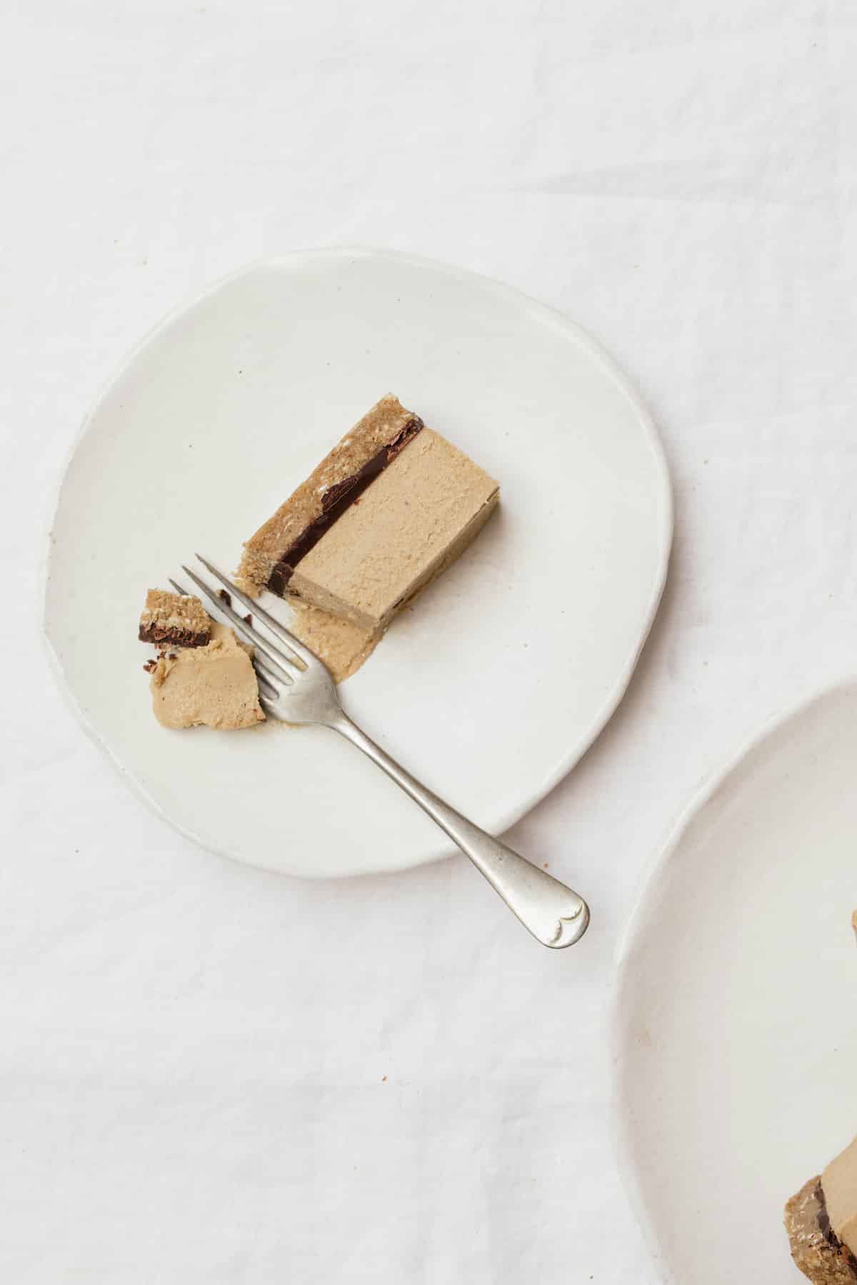Banoffee bar on a plate
