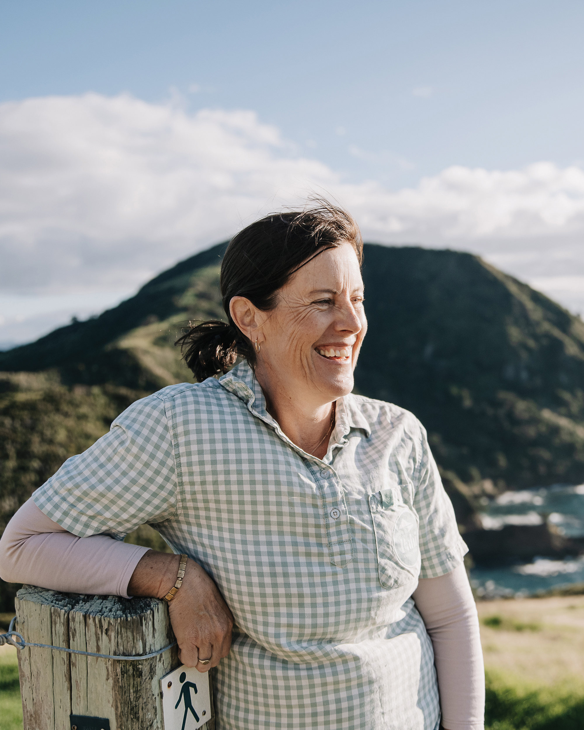 Top image. Looking down
the farm into Port Jackson Bay, with Channel Island and Great
Barrier Island in the background. Above.  “Cath definitely had the vision and the passion
and had done the research behind it,” says Zander.