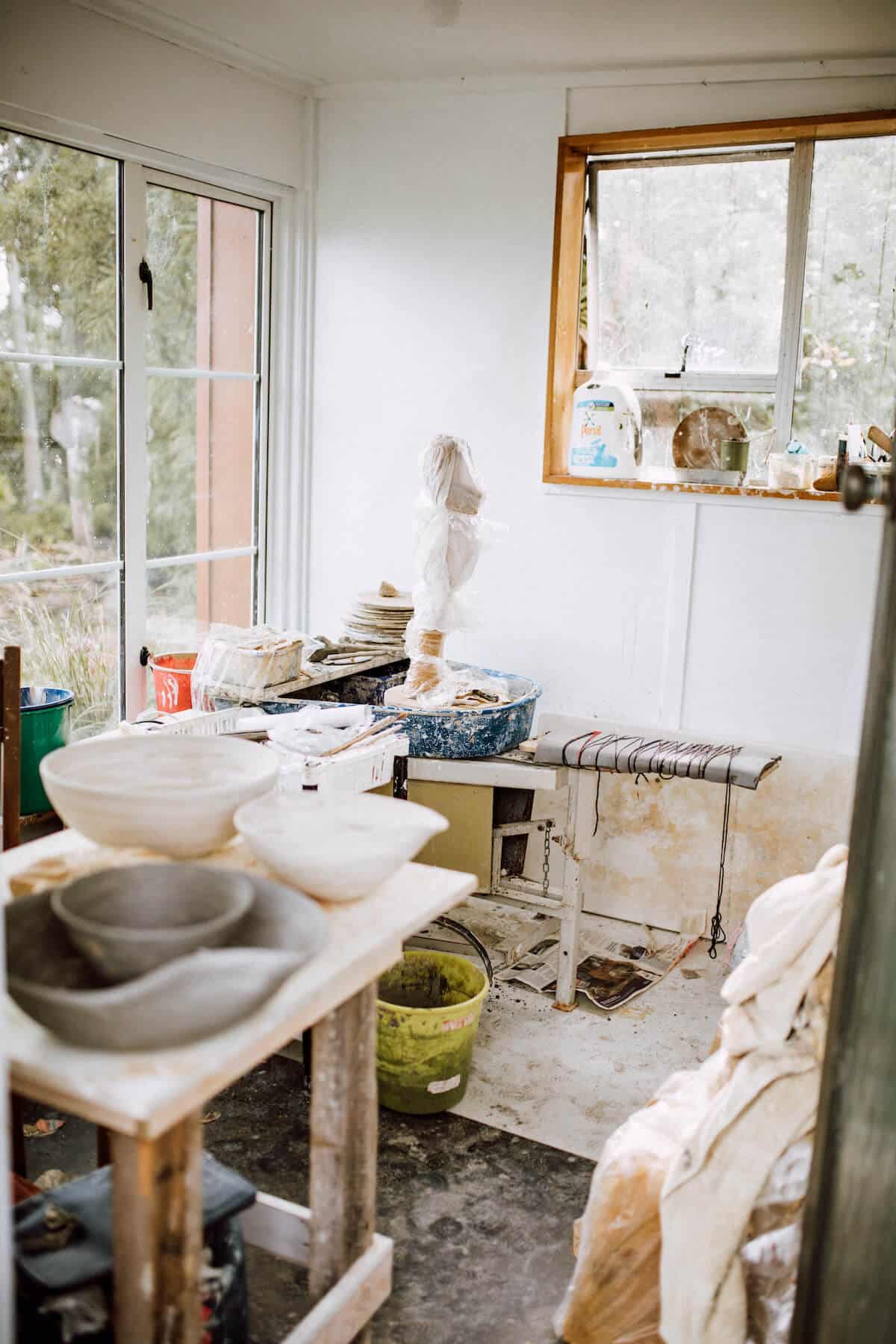 Interior of a ceramics studio