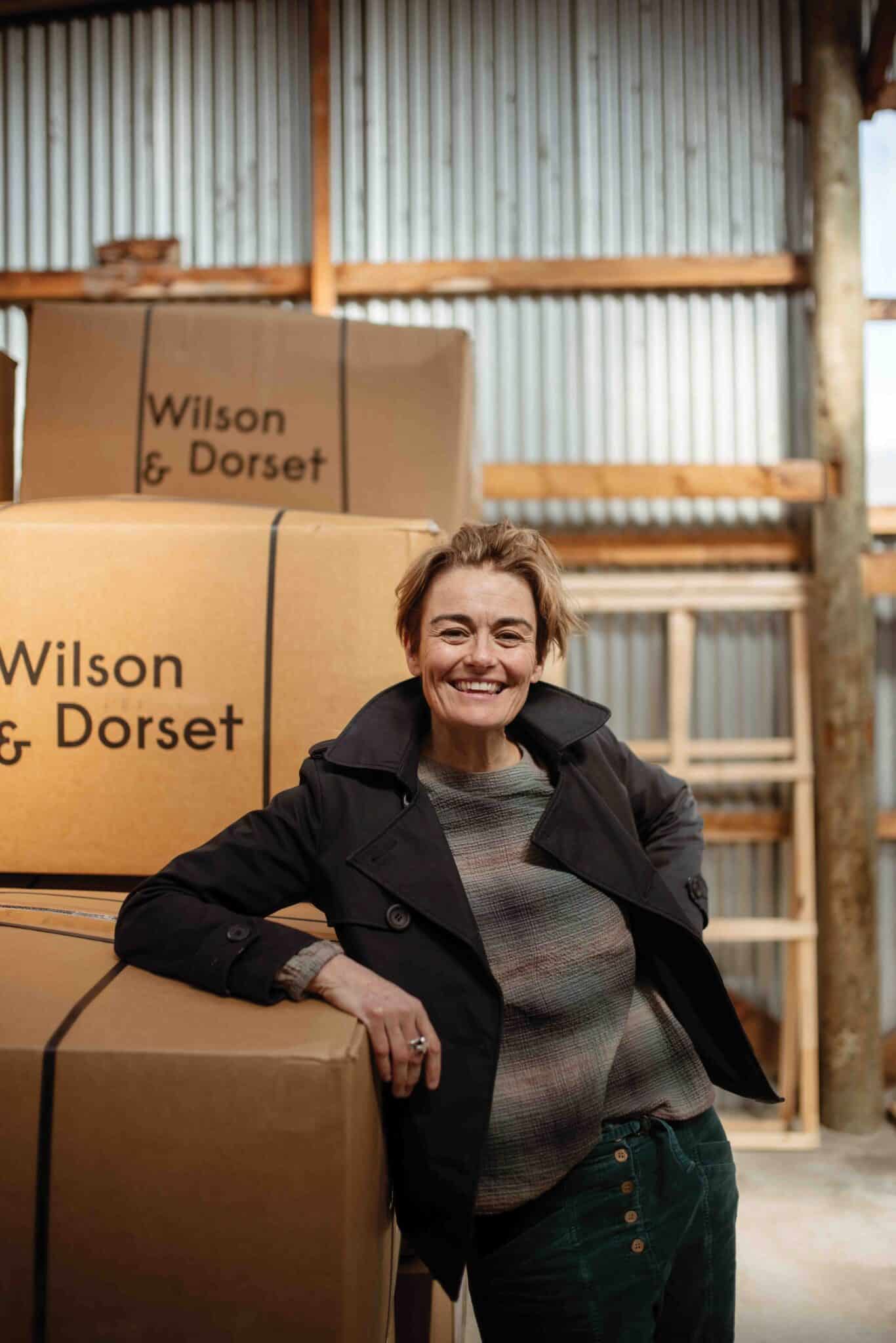 Above. “All our products are hard-
wearing and long-lasting,” says Amanda. “But the very cool thing is at end of their useful life you can dig a hole and bury your sheepskin or shaggy bag and it will biodegrade over a couple of months, which is so cool.”