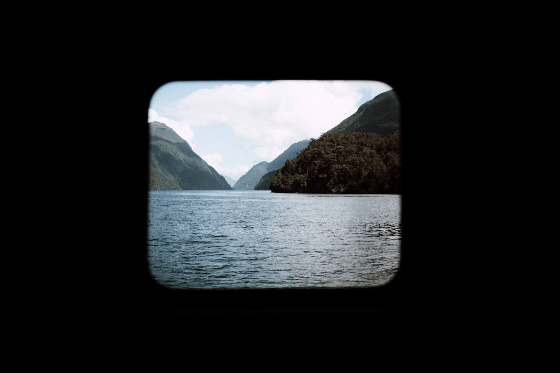The view from the boat out to Tamatea Dusky Sound.