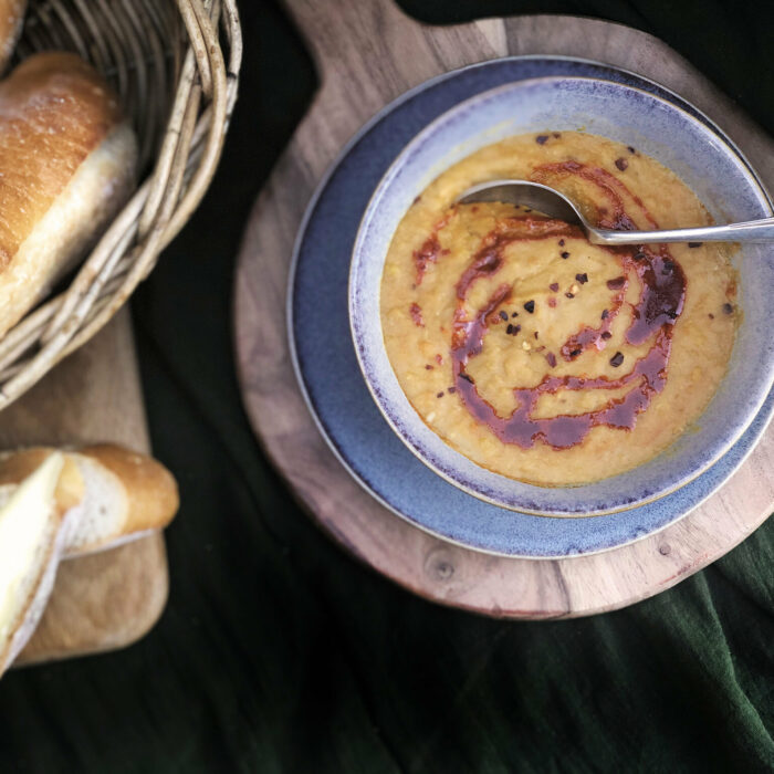 Split pea and smokey bacon soup