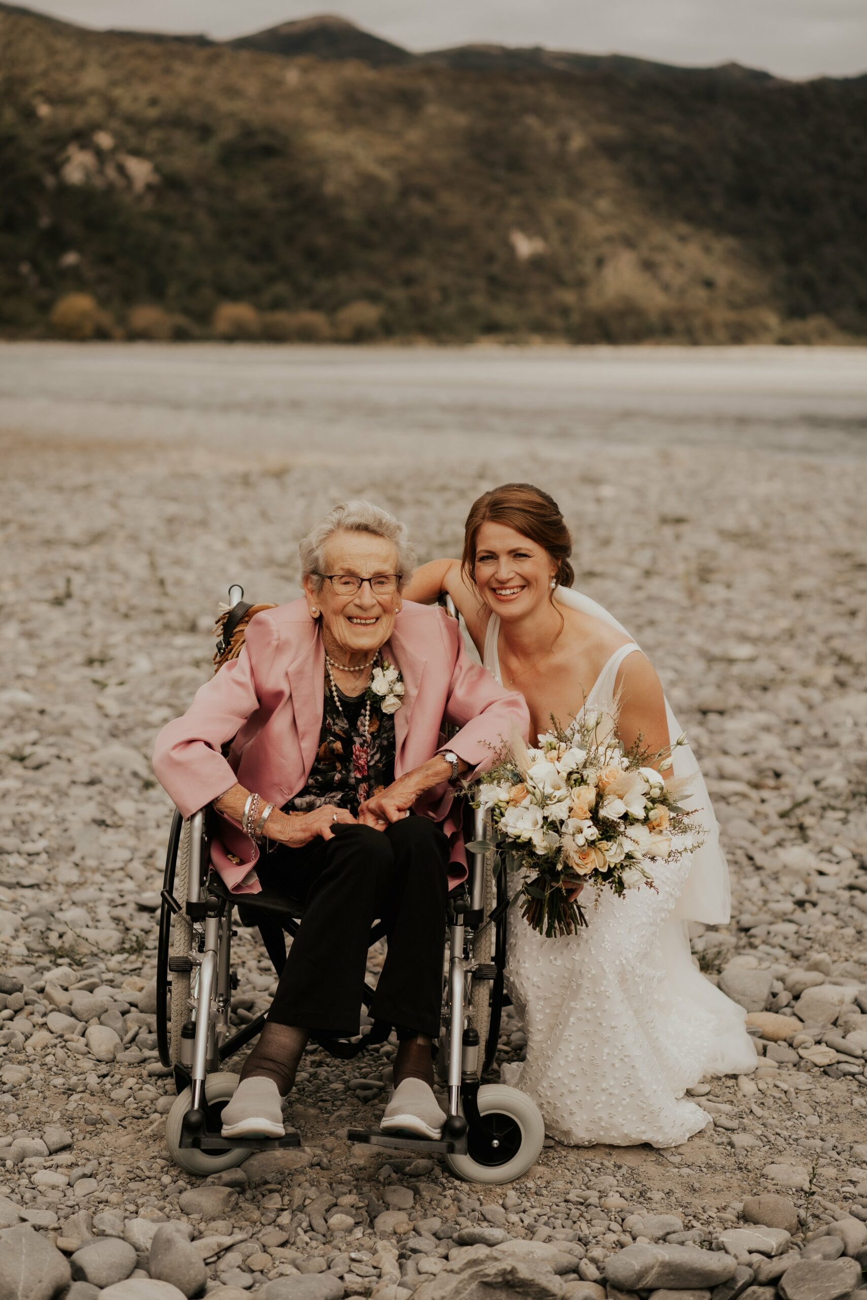 Kate with her granjan, who passed away in August 2021. "She was a beautiful, determined lady who had time for everyone and made you feel so special. Granjan was such a fabulous example of how you should live your life, and she was pretty jolly stoked to have such an important role that day," Kate says. 