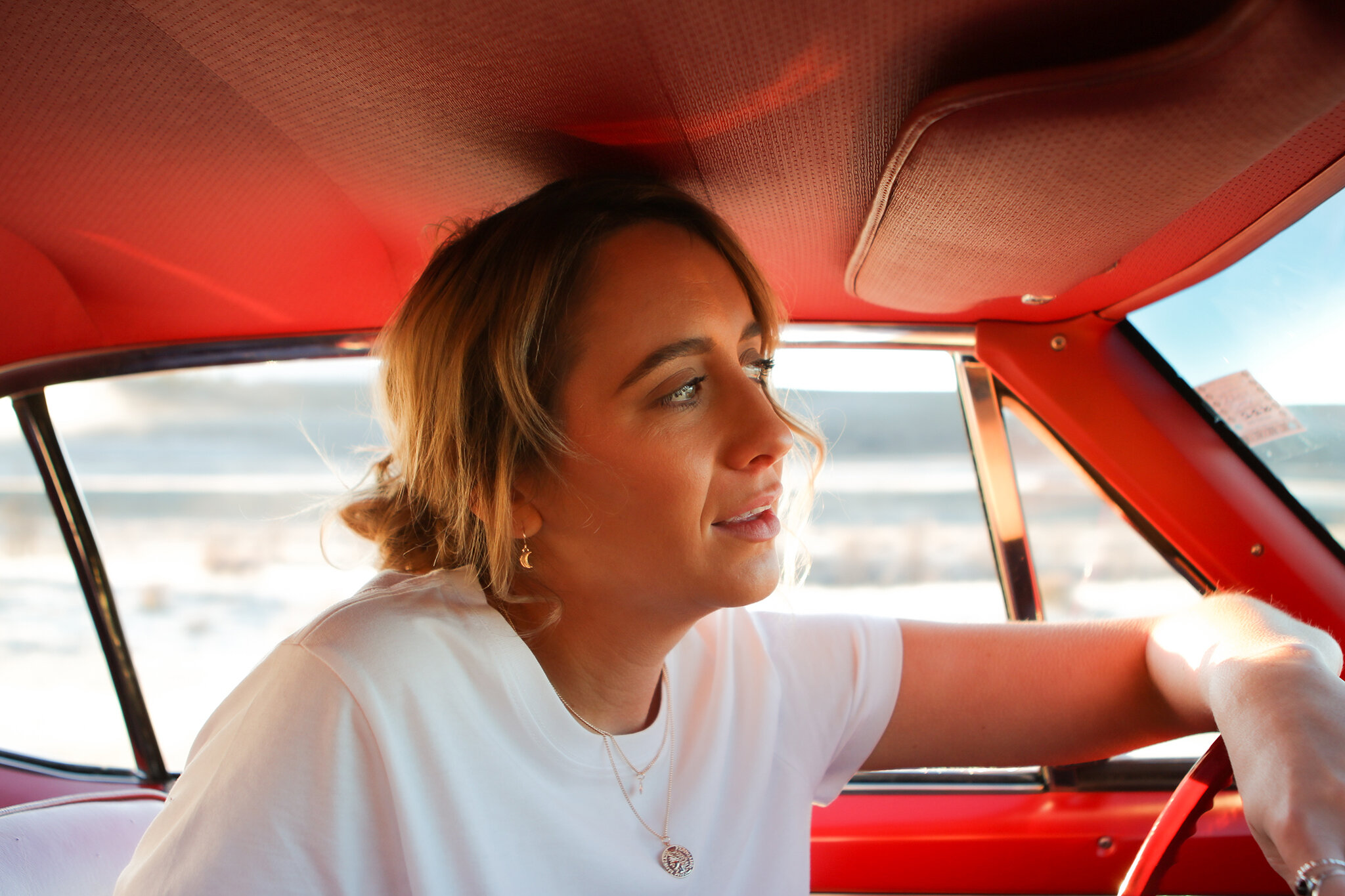 Kaylee Bell in her car