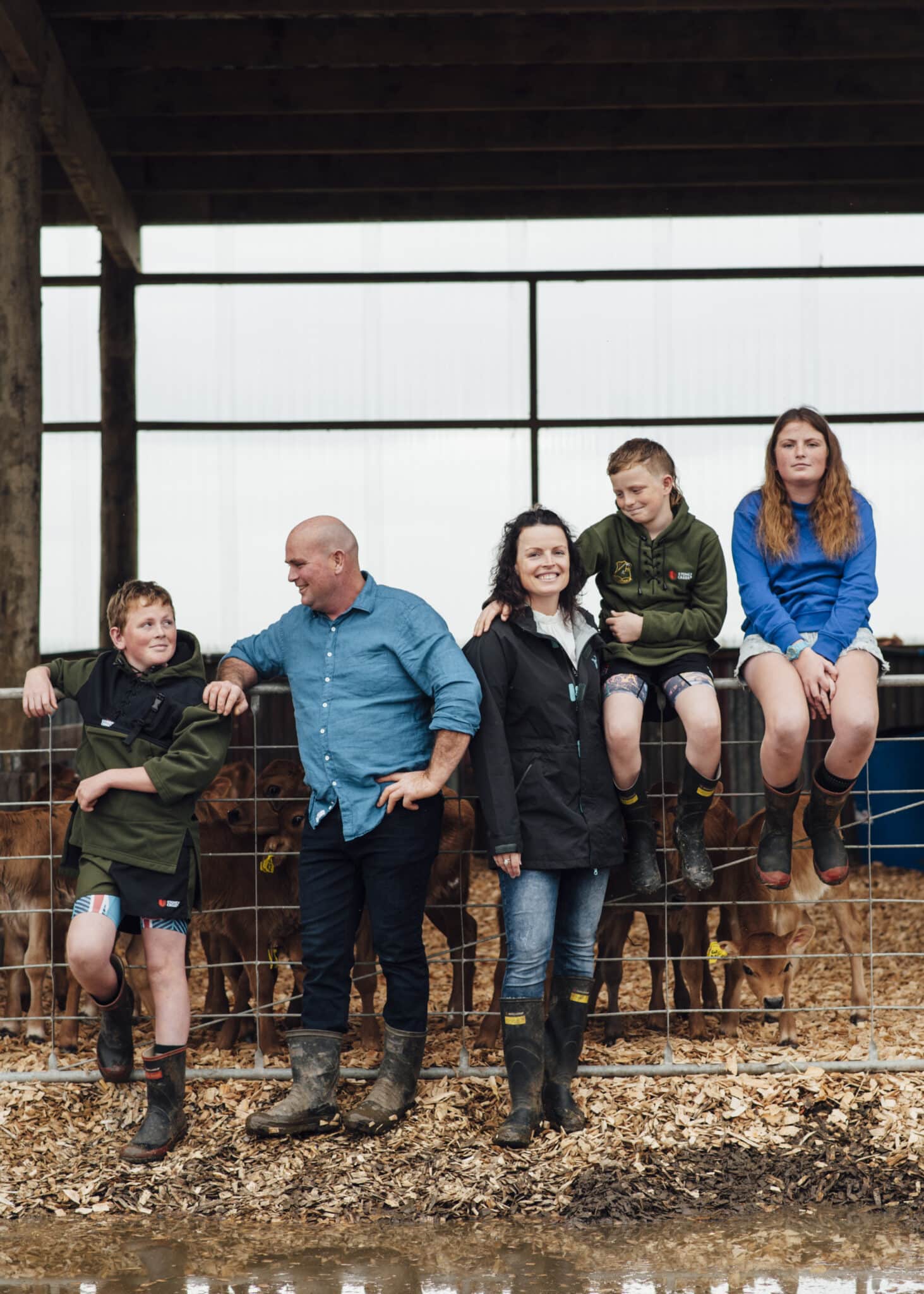 Above. “We are not people who will just sit still now and say, ‘This is us.’ So there’s going to be that challenge for Tina, our bank manager,” says Marianne,
pictured here with husband, Will, 39, and their three children, Max, 14, Oscar, 11, and Zara, 12. “There’s definitely growth wanted, and consolidation
financially, in a sustainable way – but there’s definitely growth on the cards."