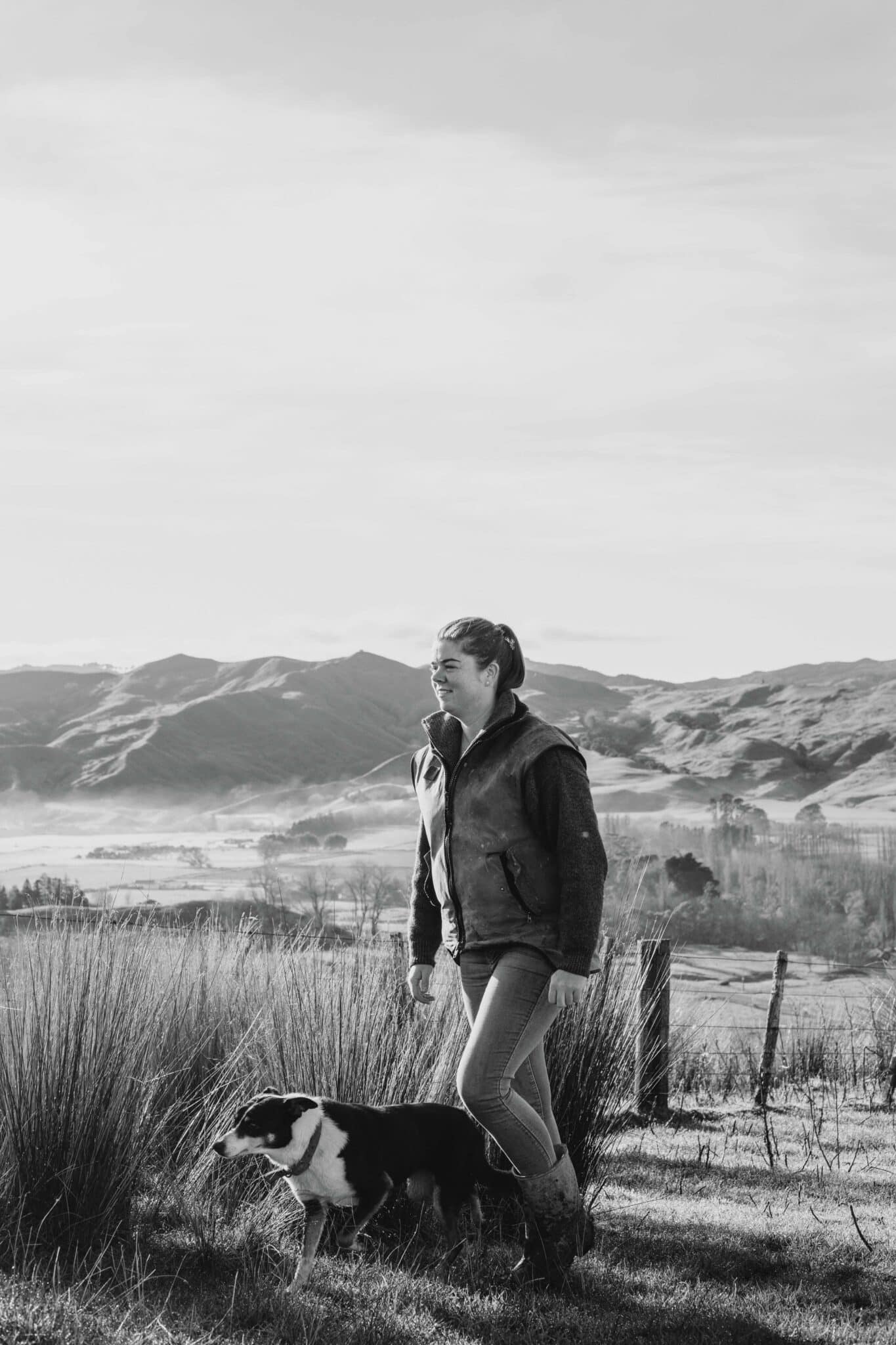 Nancy with her dog, Dawn, gifted by her brother when
she returned to New Zealand. “I’m now looking towards the
World Angus Forum, which is going to be happening around
April or May 2025 in Australia – I’m actually running the Youth
Competition for that.”