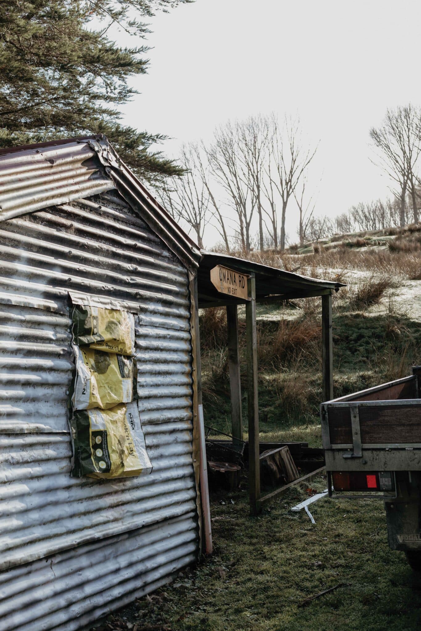  An old shed on the farm. “At the moment I’m living at
home and I help out on the farm outside of my work hours,”
Nancy says. “I don’t have any official role there or any sort of
capacity at the moment, but I’d eventually like to have a role.”