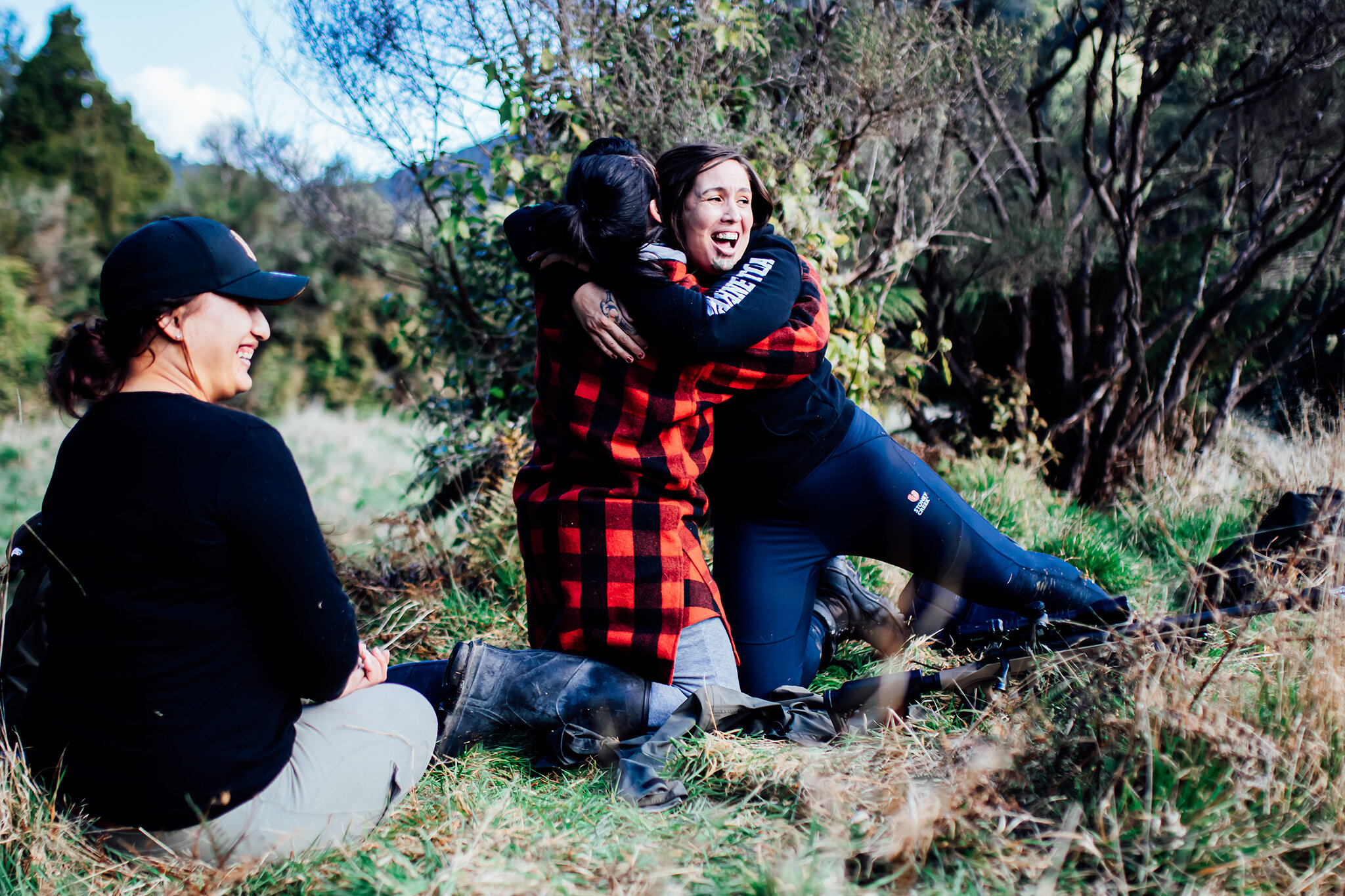 Pania Marsh hugging a women