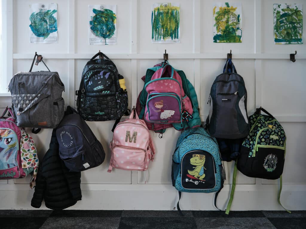 Bags at the preschool