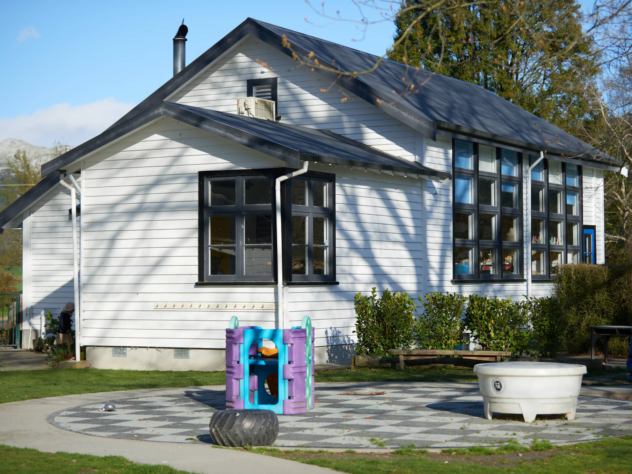 The weatherboard Peel Forest Preschool building
