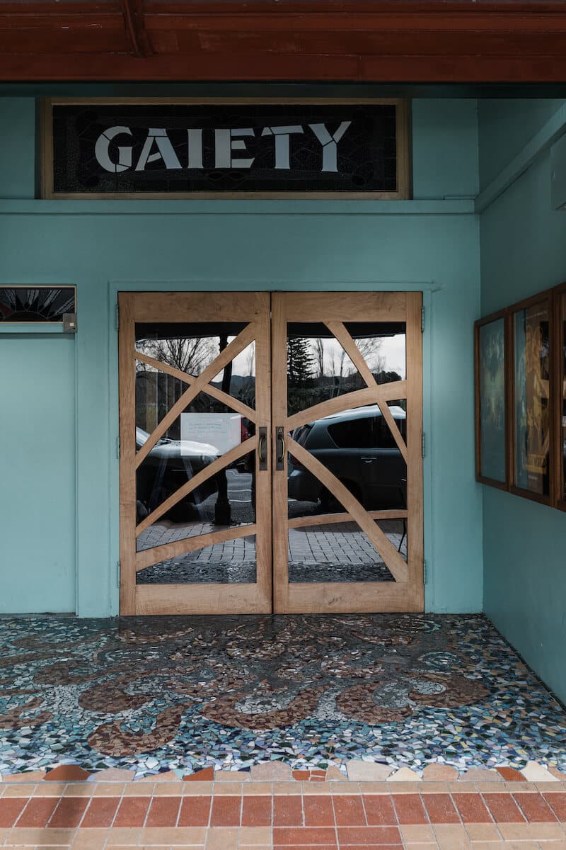 mosaic entrance to a theatre