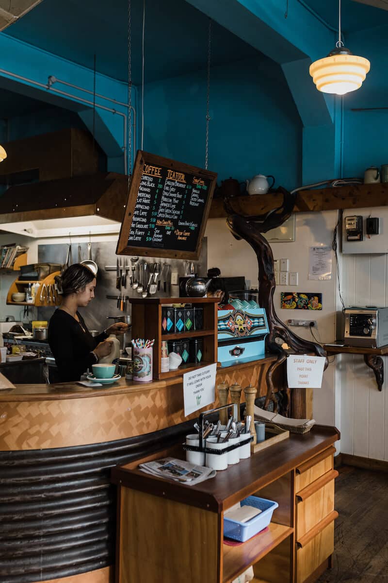 inside a cafe