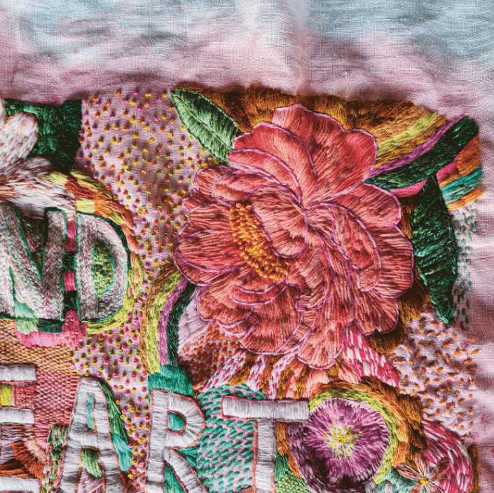 Progress shot of Kind Heart Brave Mind, 2021. 

