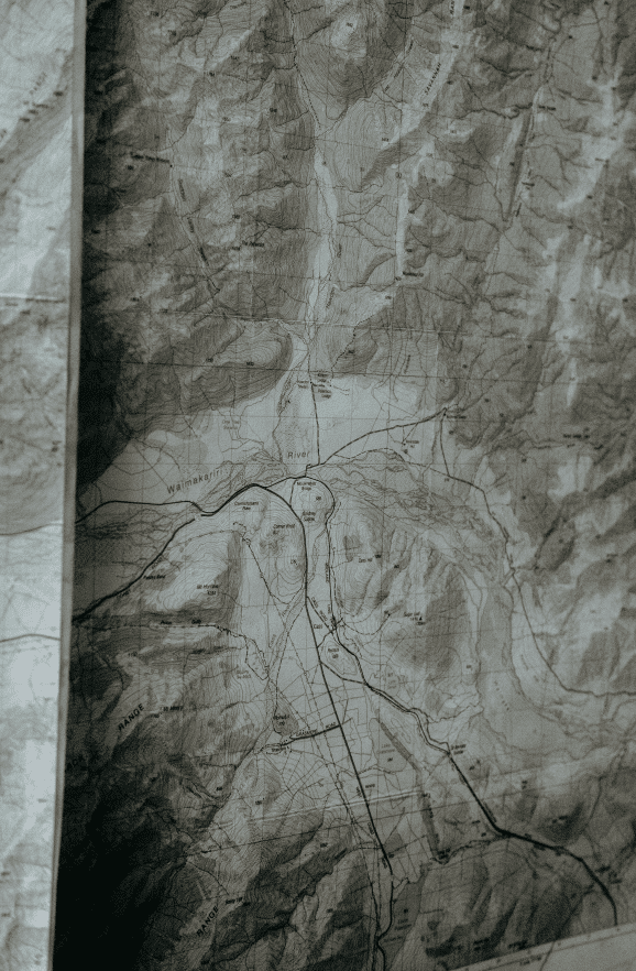 A map in Kidson House. “New Zealand is a trap. It’s a one-way trip because once you come here, you can’t go
back,” Hanno says.