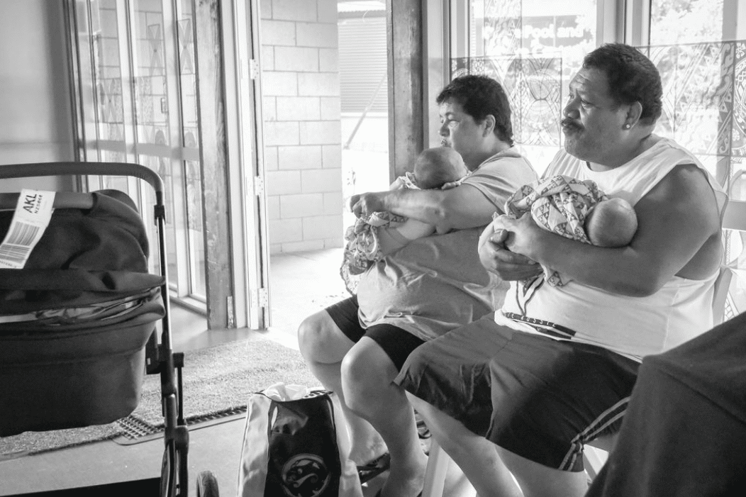  Kaumātua hold the newborn babies
so their māmā can practise for Te Matatini.