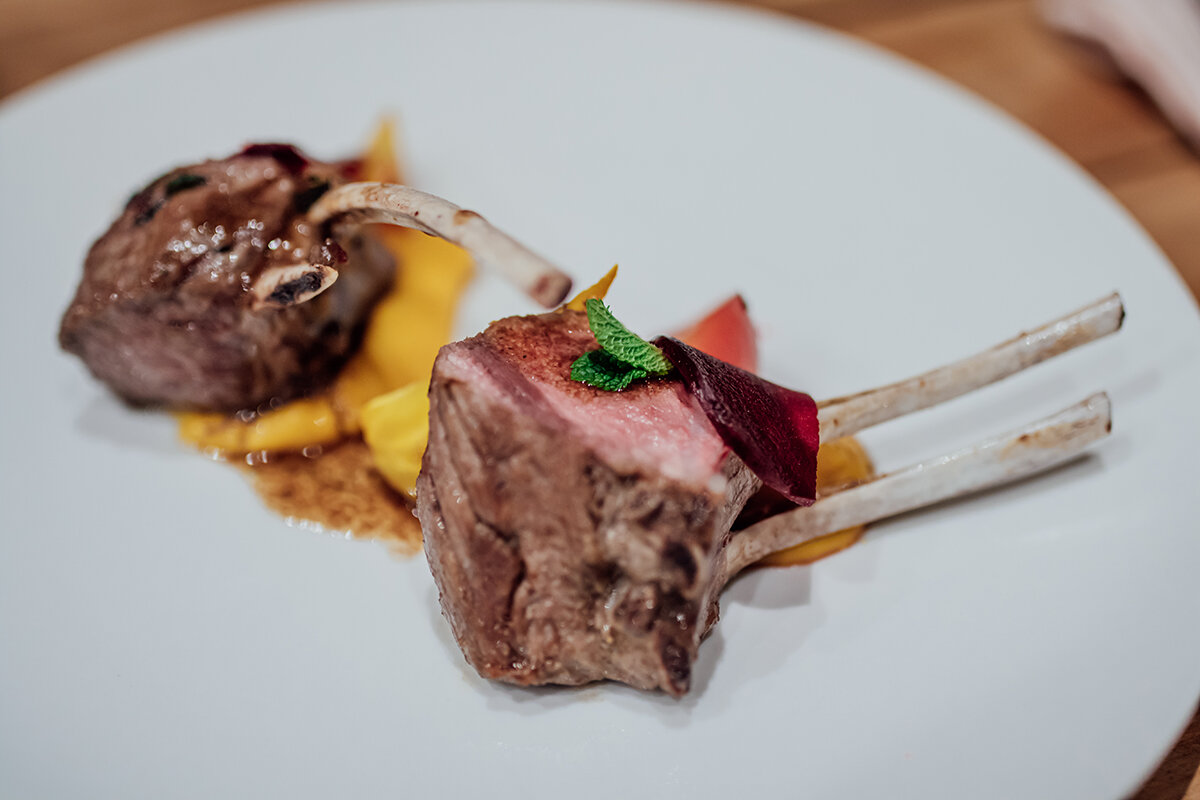Delicious shot of lamb cutlets