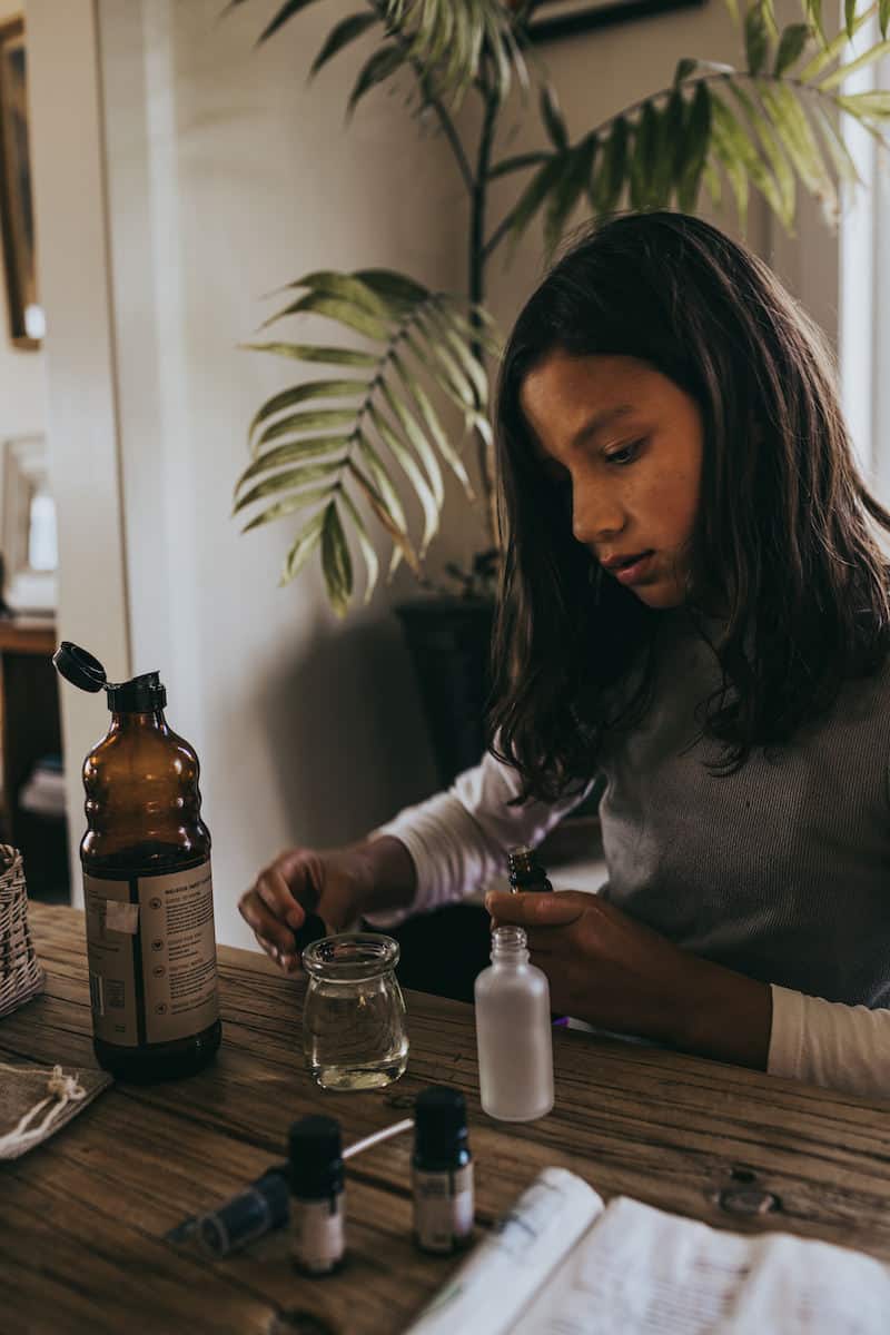 Maison bottling homemade oils
