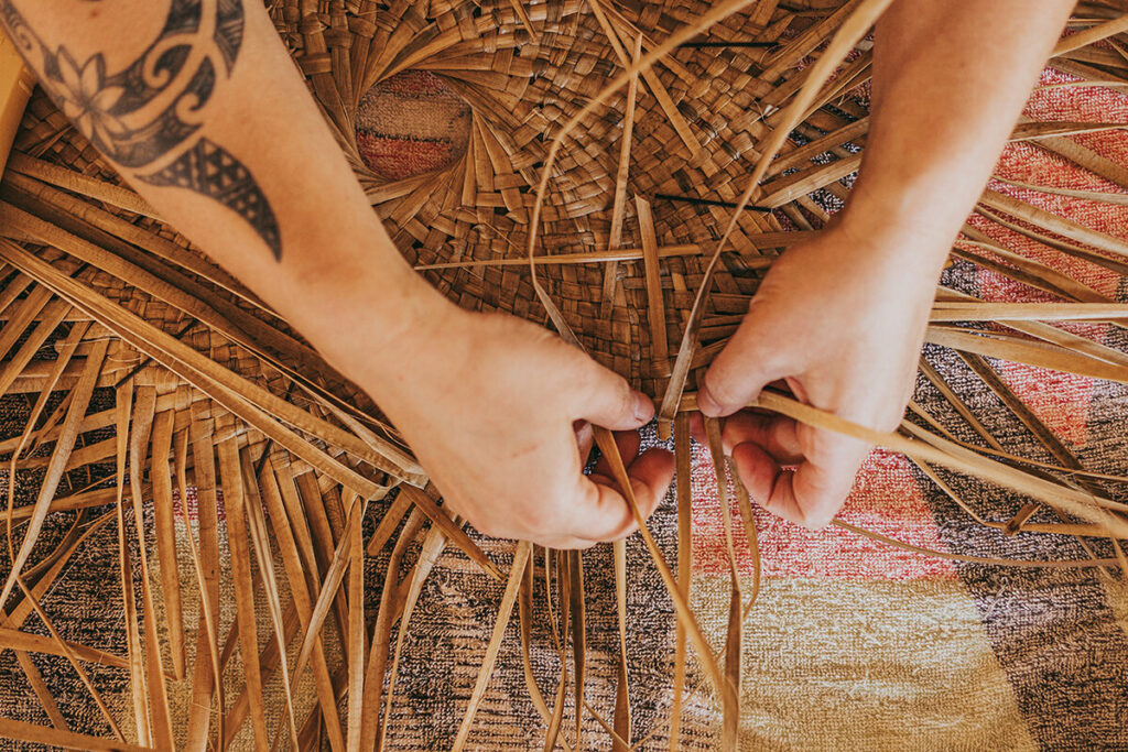 Partially woven flax