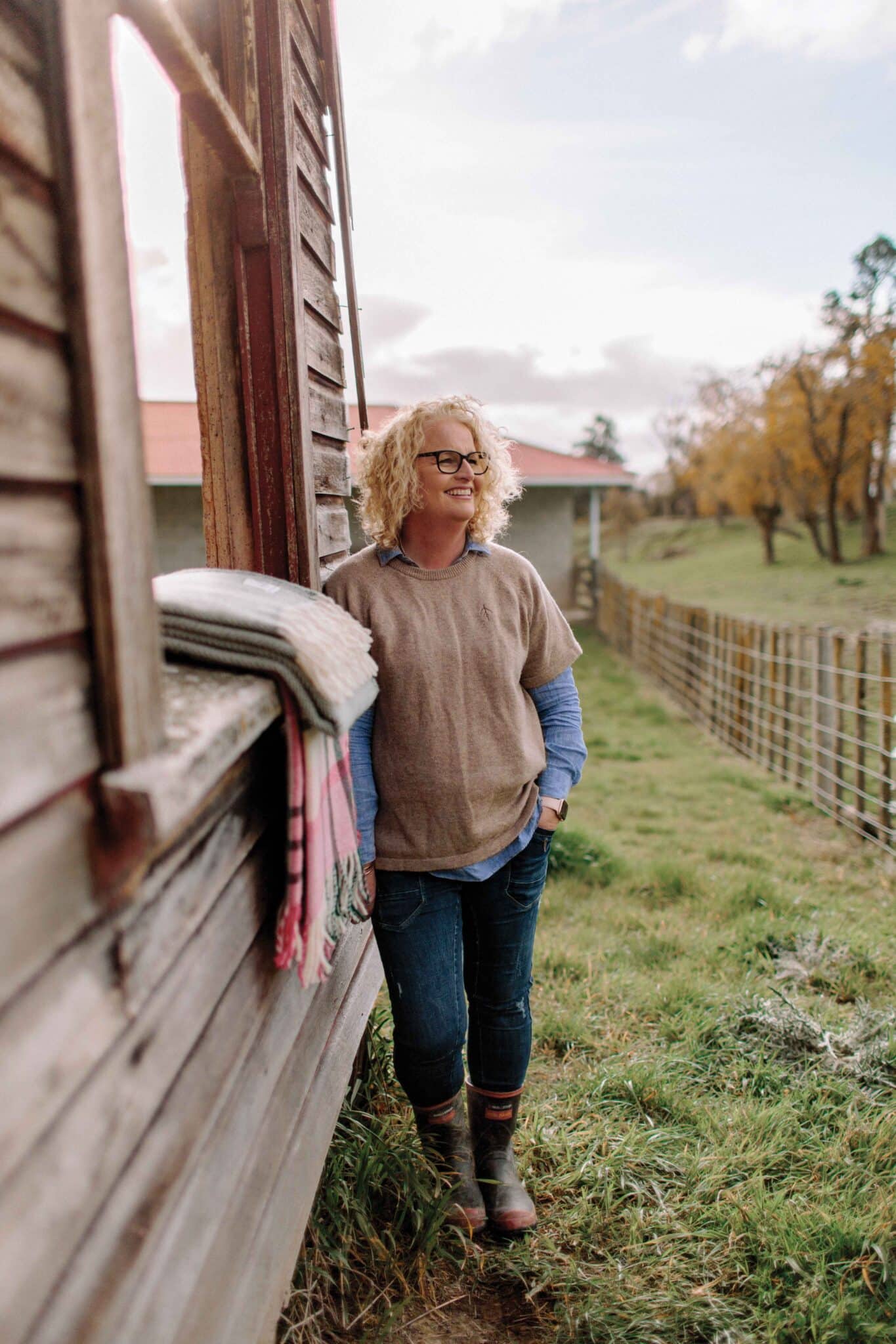 “We love hearing where the blankets have been spotted,” says Meredith. “One of my daughter’s friends saw one
at a flat in London, so it’s nice to hear our wool is bringing people comfort on the other side of the world.”